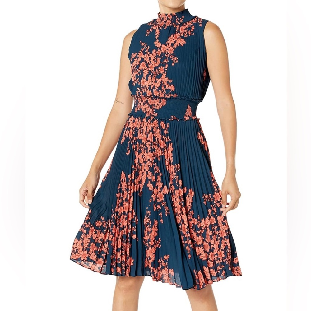 NWT Nanette Lepore Pleated Floral Dress